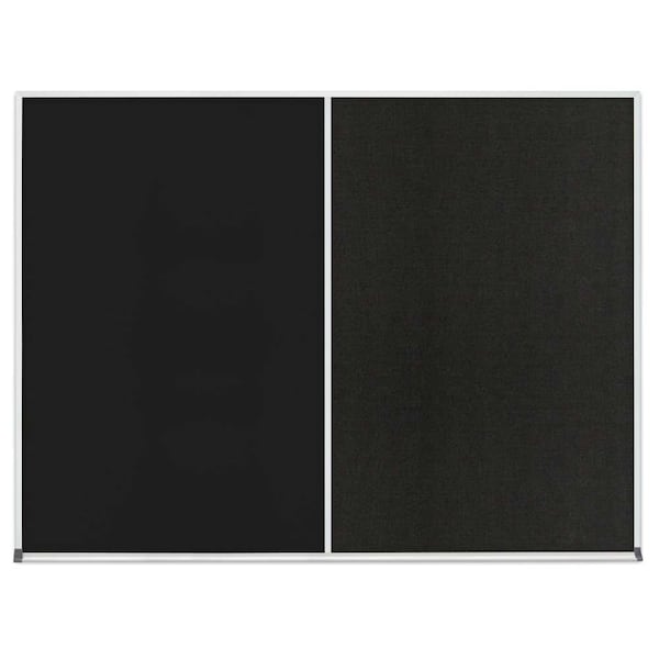 Double Door Radius Corkboard, 60"x36", Sat